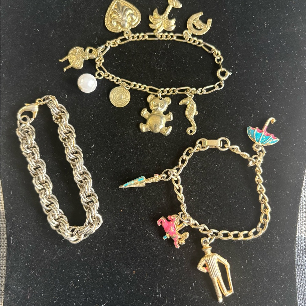 Vintage Preloved Kids Charm Bracelet Set
